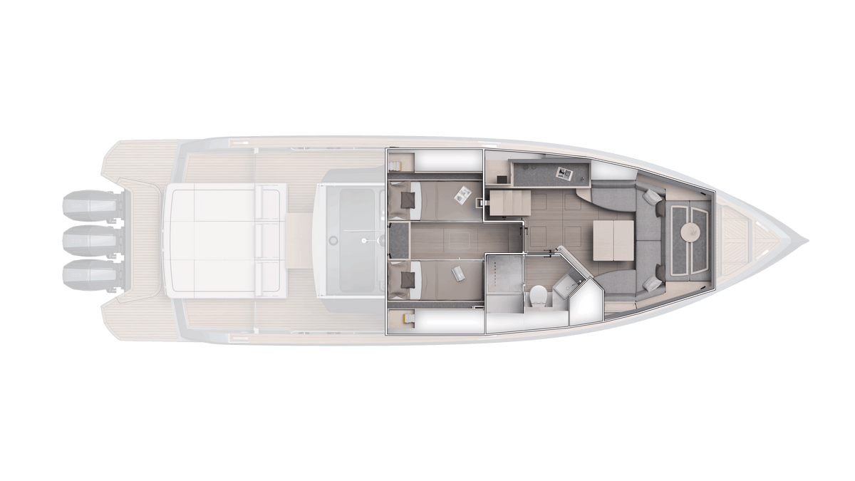 Lower Deck - 2 Cab / Versione Dinette (OPT)