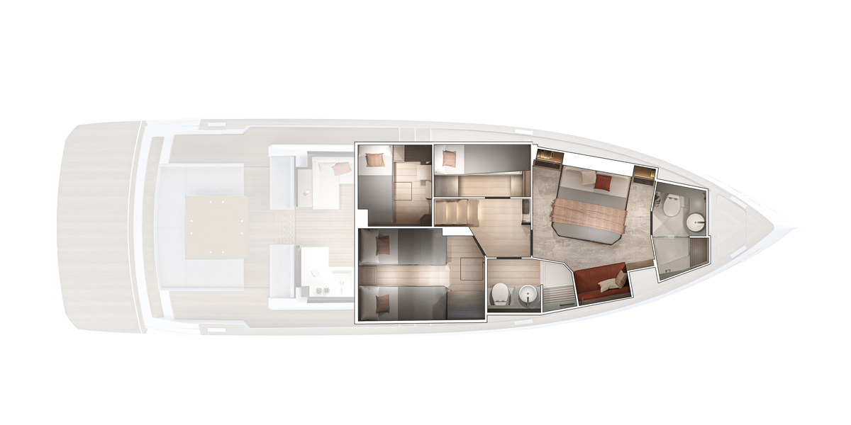 Lower Deck - Galley Up -3 cab. OPT